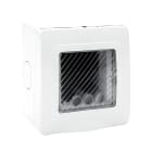 AVE - Contenitore autoportante stagno IP55 RAL 9010 per tubo sportello con membrana cedibile 2 Mod.