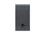 AVE - Interruttore con gemma. Noir S45. colore nero. 1P 16AX illuminabile finitura opaca 1 Mod. 45301G