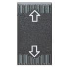 AVE - Commutatore Noir S45. a pulsante con frecce. a tre posizioni. unipolare. 3 morsetti 1 Mod.