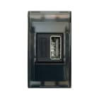 AVE - Caricatore USB. Noir S45 colore grigio scuro. 2A alimentazione 230V finitura opaca 1 Mod.