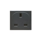 AVE - Presa standard inglese noir s45 2P+T 2 mod 13A 250V ing BS1363.
