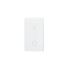 AVE - Interruttore con gemma. Banquise S45. colore RAL 9016. 2P 16AX illuminabile finitura lucida 1 Mod.