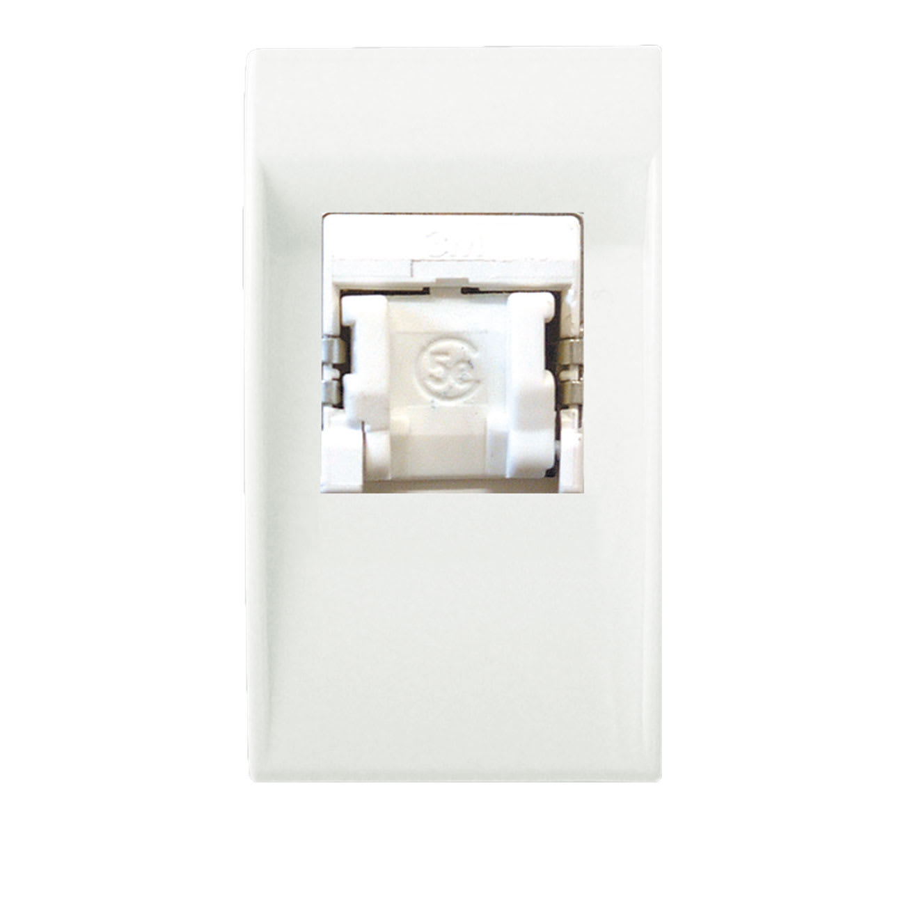 AVE - Presa Banquise S45 colore RAL 9016. RJ45 CAT5 non schermata 1 Mod.