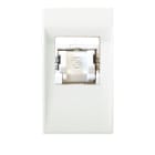 AVE - Presa Banquise S45 colore RAL 9016. RJ45 CAT5 non schermata 1 Mod.