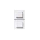 AVE - DOPPIO PULSANTE BANQUISE S45 COLORE RAL 9016 1P 10A 1 MOD.