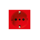 AVE - Presa schuko Banquise S45. 2P+T 16A colore rosso 2 Mod. 45B90TSR
