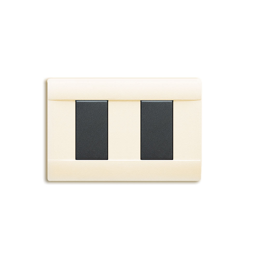 AVE - Placca sabbiata in tecnopolimero colore bianco blanc 2 Mod. separati