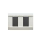 AVE - Placca Ral S45. sabbiata in tecnopolimero colore grigio ral 7035 2 Mod. separati
