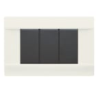 AVE - Placca Ral S45. lucida in tecnopolimero color bianco banquise 3 Mod.
