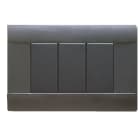 AVE - Placca Ral S45. sabbiata in tecnopolimero colore grigio noir 3 Mod.