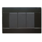 AVE - Placca Ral S45. lucida in tecnopolimero colore nero lucido 3 Mod.