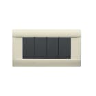 AVE - Placca Ral S45. sabbiata in tecnopolimero colore bianco blanc 4 Mod.