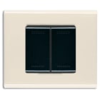 AVE - Placca S45. in tecnopolimero per scatola tonda colore bianco blanc 2 Mod.