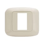 AVE - Placca Yes S45. singola per scatola tonda o quadrata colore bianco blanc con cornice colore bianco blanc 1 Mod. 45P21BP
