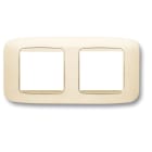 AVE - Placca Yes S45. doppia bianco blanc 4(2+2) Mod con cornice colore bianco blanc