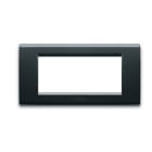 AVE - Placca Zama S45. in pressofusione colore grigio scuro metallizzato 4 Mod.