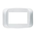 AVE - Placca in tecnopolimero colore bianco banquise 3 moduli