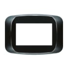 AVE - Placca in tecnopolimero color nero lucido 3 moduli