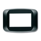 AVE - Placca in tecnopolimero color grigio scuro metallizzato 4 moduli
