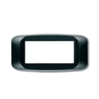 AVE - Placca in tecnopolimero color grigio scuro metallizzato 6 moduli