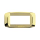 AVE - Placca in pressofusione illuminabile color ottone con sottoPlacca 4 moduli