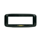 AVE - Placca in pressofusione illuminabile color grigio scuro metallizzato con sottoPlacca 6 moduli
