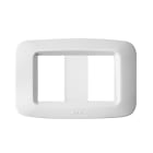 AVE - Placca in tecnopolimero per scatola rettangolare 2 Mod. separati colore bianco banquise