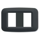 AVE - Placca in tecnopolimero per scatola rettangolare 2 Mod. separati colore grigio noir