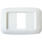 AVE - Placca in tecnopolimero per scatola rettangolare 1 Mod. colore bianco banquise