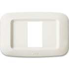 AVE - Placca in tecnopolimero per scatola rettangolare 1 Mod. colore bianco blanc