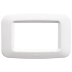 AVE - Placca in tecnopolimero per scatola rettangolare 3 Mod. color bianco banquise