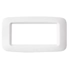 AVE - Placca in tecnopolimero per scatola rettangolare 4 Mod. colore bianco banquise