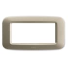 AVE - Placca in tecnopolimero per scatola rettangolare 4 Mod. colore champagne opaco