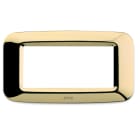 AVE - Placca in tecnopolimero per scatola rettangolare 4 Mod. colore ottone