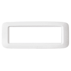 AVE - Placca in tecnopolimero per scatola rettangolare 6 Mod. colore bianco banquise