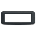 AVE - Placca in tecnopolimero per scatola rettangolare 6 Mod. colore grigio noir