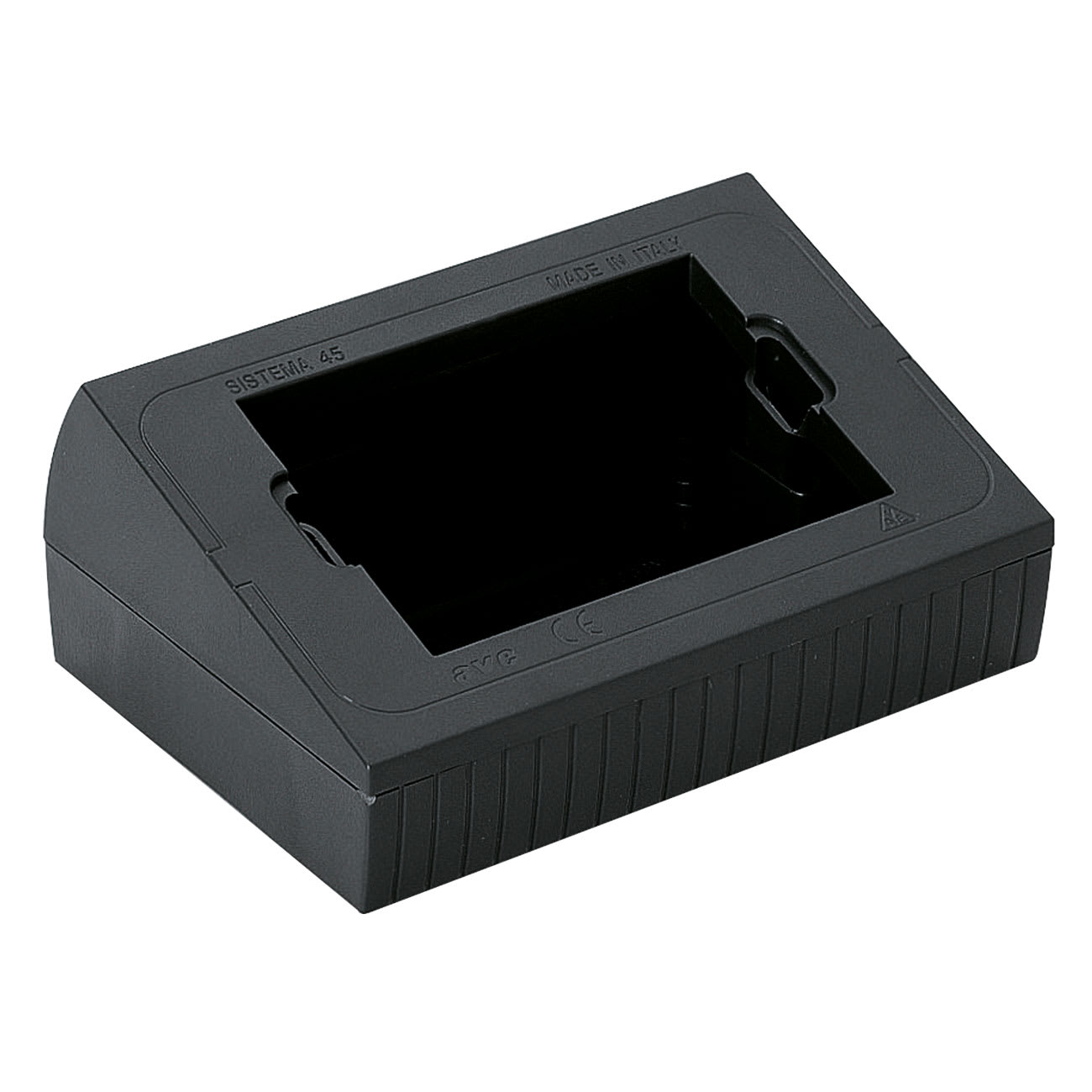 AVE - Scatola inclinata universale RAL7016 3m completare con placche 45p93.. o 45p03.. installazione da parete o da tavolo