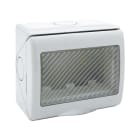 AVE - Contenitore autoportante S45. RAL7035 IP55 sportello con membrana cedibile 3 Mod.