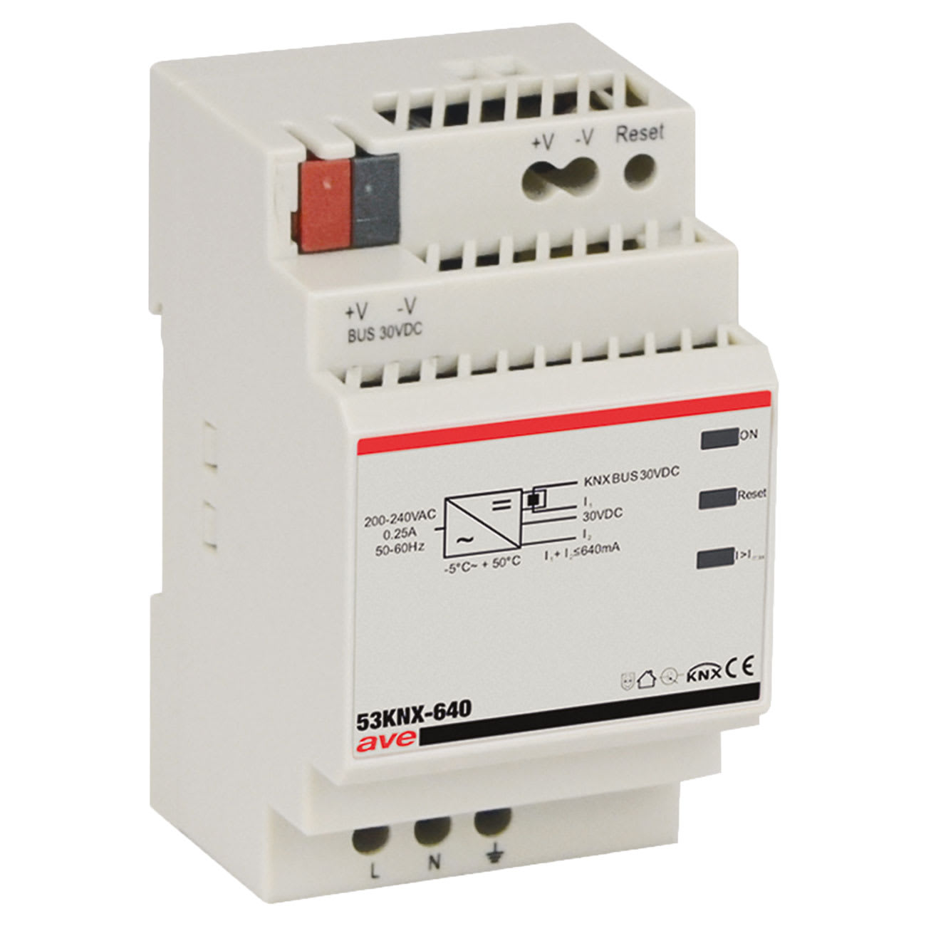 AVE - Alimentatore di sistema 30Vcc 640mA KNX 3 Mod. DIN