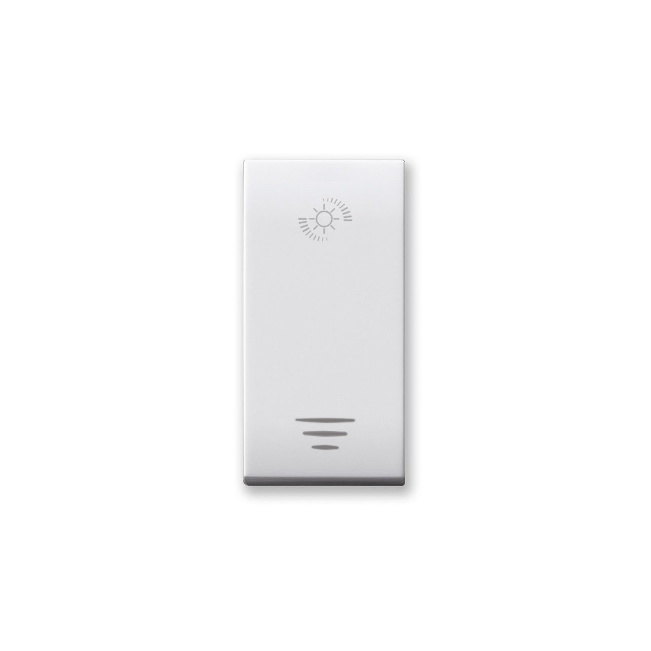 AVE - Dimmer universale a pulsante.  con trattamento antibatterico. Domus S44. colore RAL 9010  finitura lucida  1 Mod.