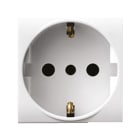 AVE - Presa schuko P30. con trattamento antibatterico. Domus S44. colore RAL 9010. 2P+T 16A 250V finitura lucida 2 Mod.