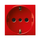 AVE - Presa schuko rossa. con trattamento antibatterico. Domus S44. colore rosso. 2P+T 10/16A 250V alveoli schermati finitura luci AB442090TSR