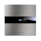 AVE - Singolo comando touch. placca alluminio colore naturale. 1P 6A 230V~ led finitura spazzolata 2 Mod.