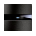 AVE - Singolo comando touch. placca alluminio colore antracite. 1P 6A 230V~ led finitura spazzolata 2 Mod. BS2TC0121ANS