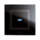 AVE - Singolo comando touch. placca vetro colore nero. 1P 6A 230V~ led finitura lucida 2 Mod.