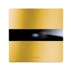 AVE - Singolo comando touch. placca alluminio colore oro. 1P 6A 230V~ led finitura spazzolata 2 Mod.