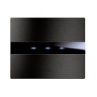 AVE - Triplo comando touch. placca alluminio (120 x 98) colore antracite. 1P 6A 230V~ led finitura spazzolata 2 Mod.