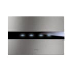 AVE - Quadruplo comando touch. placca alluminio colore naturale. 1P 6A 230V~ led finitura spazzolata 4 Mod.