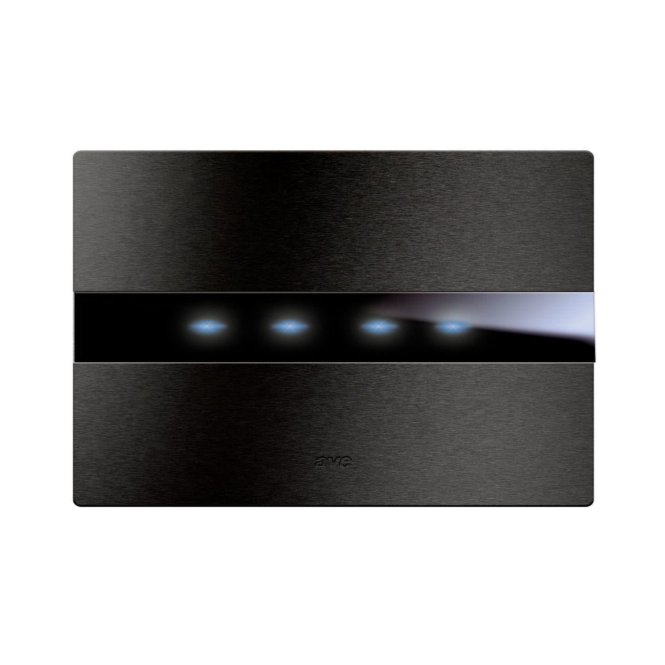 AVE - Quadruplo comando touch. placca alluminio colore antracite. 1P 6A 230V~  led  finitura spazzolata  4 Mod. BS2TC014ANS