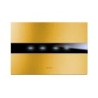 AVE - Quadruplo comando touch. placca alluminio colore oro. 1P 6A 230V~ led finitura spazzolata 4 Mod.
